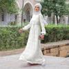 M217#6: Multi-color Muslim Women's Middle Eastern Chiffon Long Dress - New Malaysian Pleated Robe Design