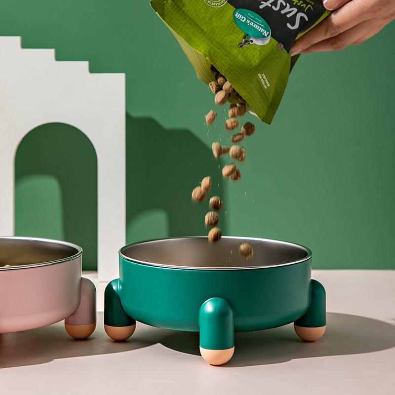 Katzennapf Hoher Fußhalsschutz Haustiernapf Edelstahl Hundenapf Hundefutternapf Hundenapf Heimtierbedarf Haustiernapf