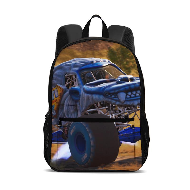 Monster Jam Backpack Can Hold Computers, Cartoon Prints, the Best Campus Companion for Students To Go To School, Birthday Gift