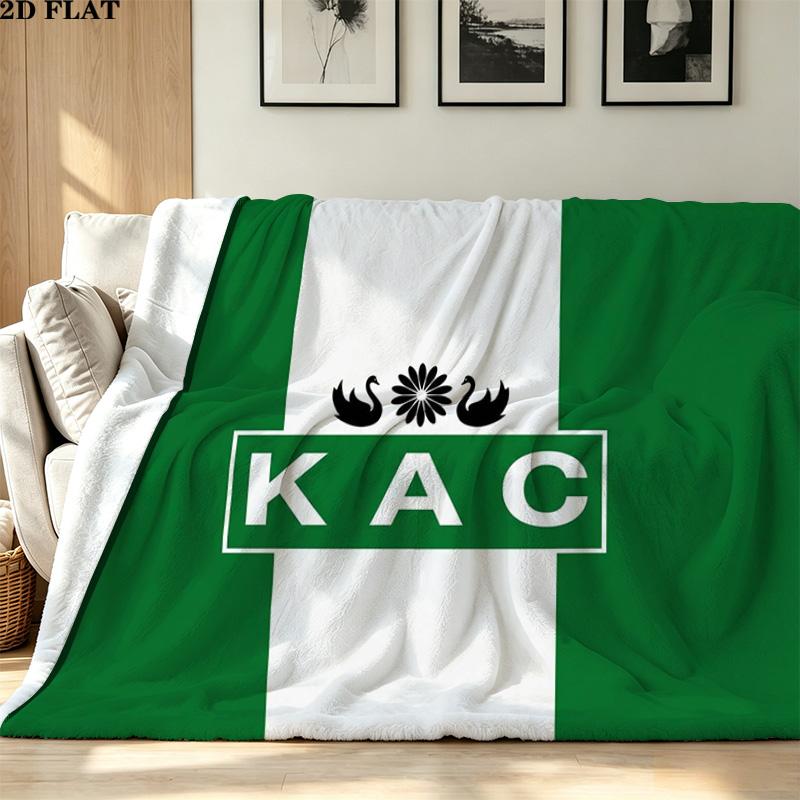 KAC kenitra athletic club Print Flannel Blanket High Quality Warm Comfortable Cover for All Seasons Perfect for Gifts Home Decor