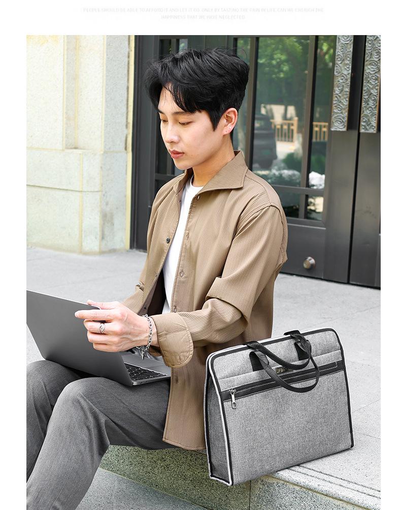 Men's 14-inch Oxford Cloth Business Casual Laptop Briefcase - Multi-color Office Bag