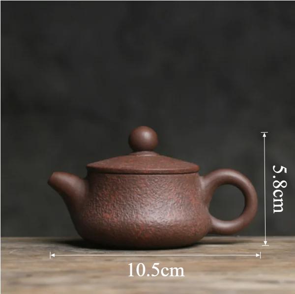70/110ml Purple Clay Teapot Mini Travel Teapot Chinese Style Pure Handmade Purple Clay Teapot Raw Ore Cinnabar Clay Small Pot