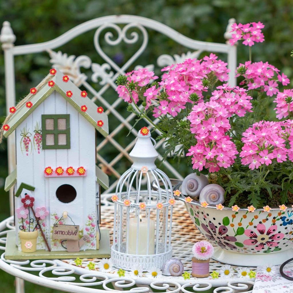 CoCud Mini Harzblumen, 0,22" Durchmesser, Miniatur-Rosen-Dekorationen für Puppenhäuser, Mehrfarbig (Verwendet: Nagelkunst, Feengarten, Bastelarbeiten,