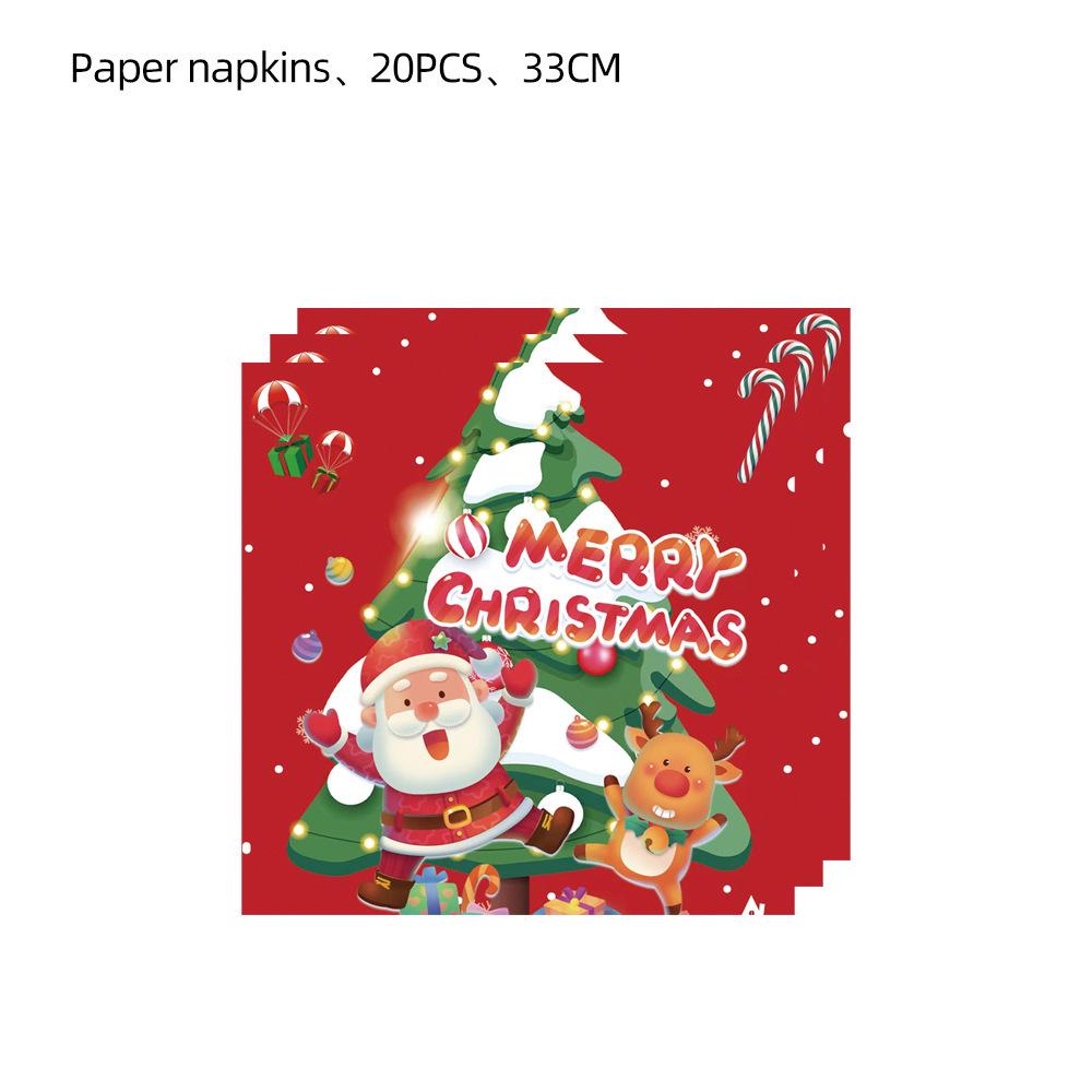 Disposable Christmas Snowflake Cartoon Napkins for Festive Decor