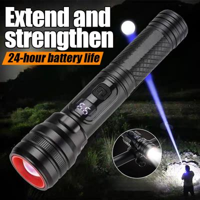 Long Range Tactical Torch High Power LED Flashlight With Bicycle Clip Tail Magnet Strong Light Lantern Cycling Camping Working