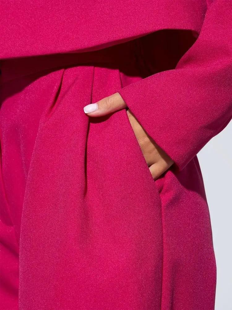 OZON 2025 Podzimní dámský ležérní oblek: Sada úzkého saka a kalhot