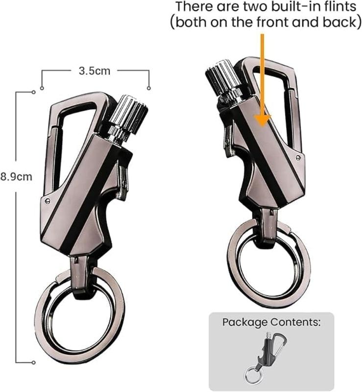Portable Keychain Lighter with Matchs Strikes Design Keychain Matchs Lighter for Outdoor Adventure Camping Accessory