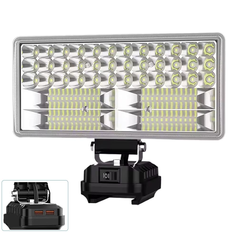 3/4/5/8Inch Waterproof Direct Flood Lights For Makita 18V Cordless Work Light USB Garage Workshop Camping Emergency Lights