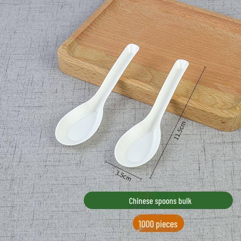 CHULV Starch-Based Disposable Soup Spoons