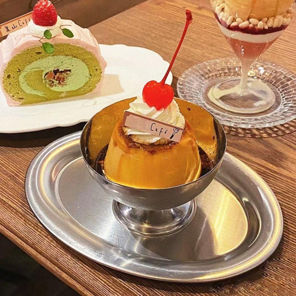 Anti-Rust Ice Cream Cup Silver Fruit Plate New Fruit Snack Goblet