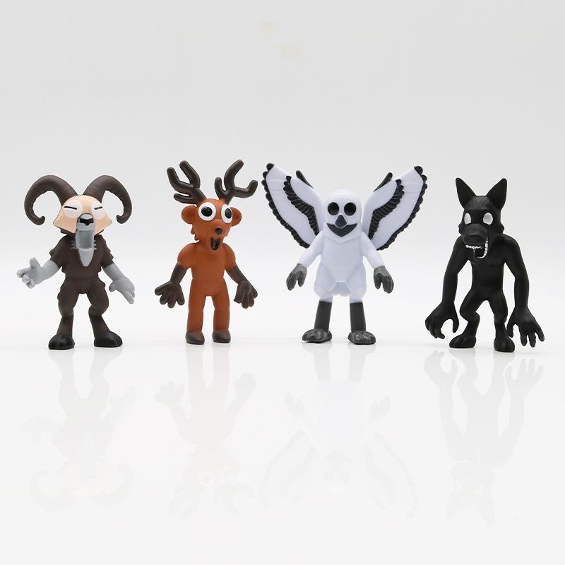 New 10pcs Horror Game 99 Nights In The Forest The Deer The Ram The Owl Camper Peripheral Character Figurines Christmas Gift