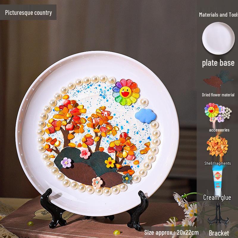 DIY Mosaic Plate Painting Kit: Creative Parent-Child Educational Ornament for Kindergarten