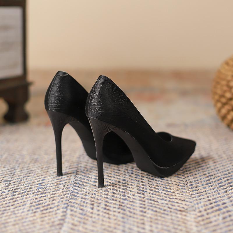 8-Pointed single shoes women's autumn new waterproof table high heels 10cm stiletto