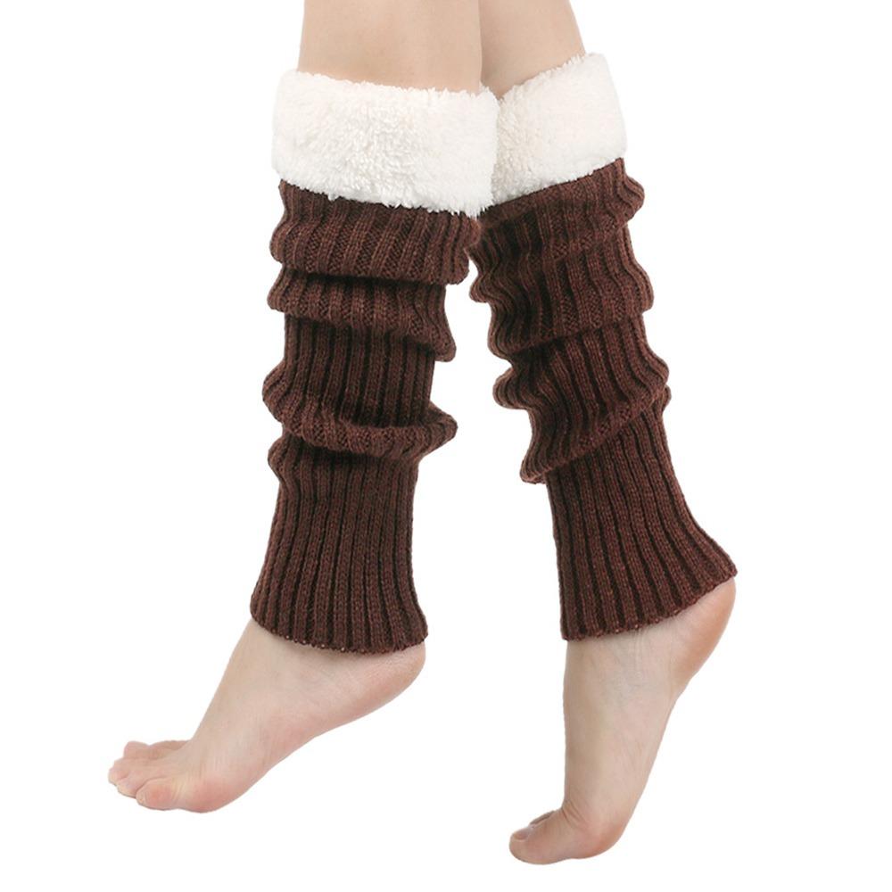 

Party Sports Yoga 80s 90s Leg Warmers Harajuku Warm Plush Collar Knit Long Socks for Women & Girls