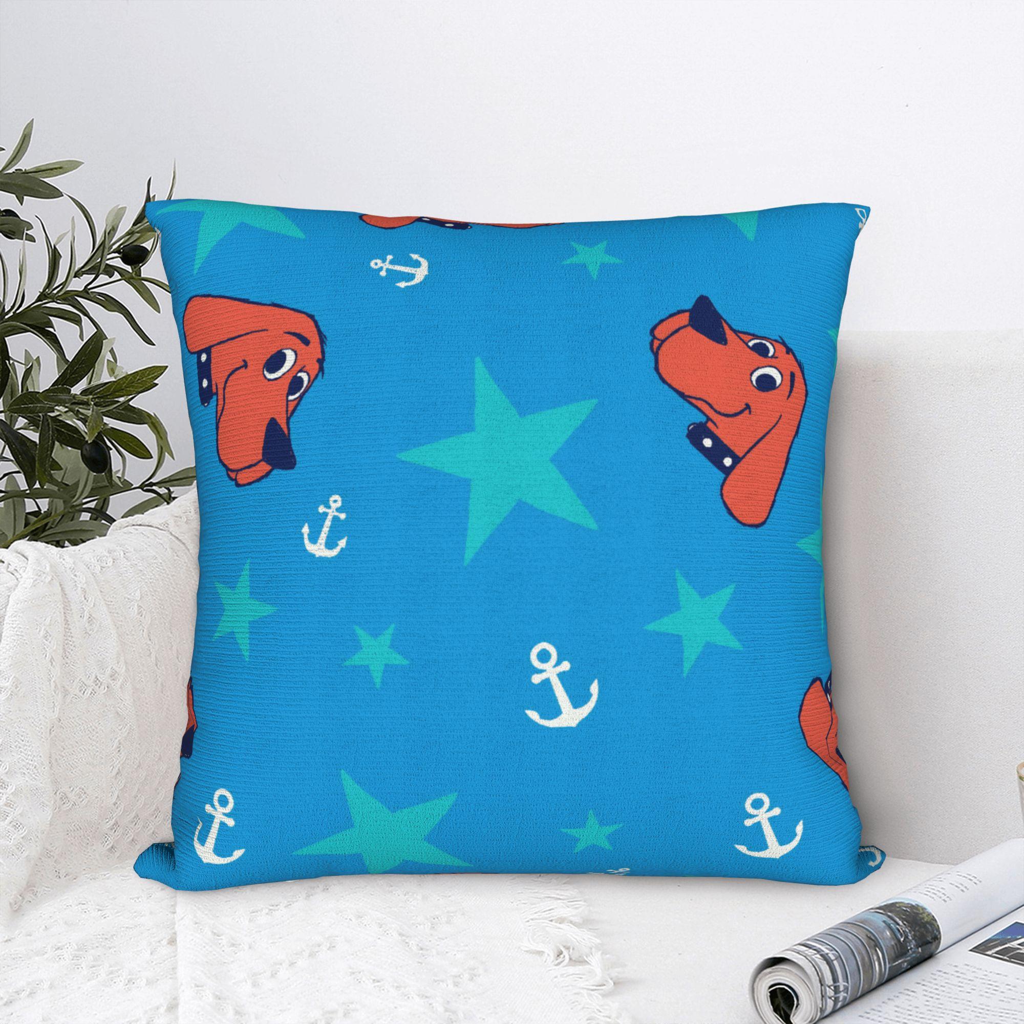 Annier Unisex Red C-Clifford Dog Pillow Cover Comfy Cushion Cover Cute Funny Pillow Case For Sofa Couch Bed Living Room