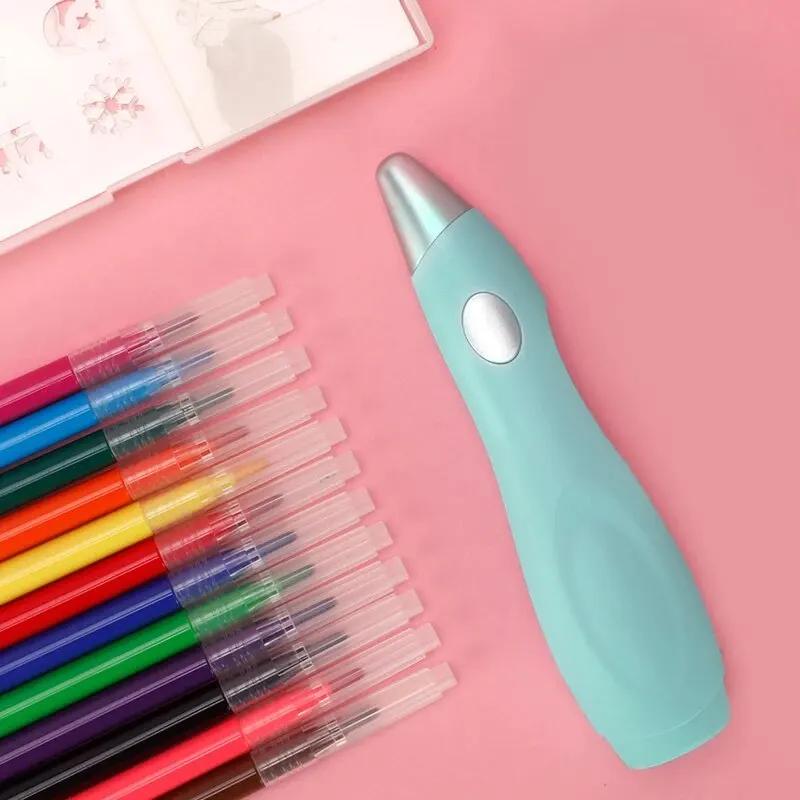 Marker reîncărcabil Aerograf electric Pix acuarelă pulverizat Pen Graffiti lavabil Set de pictură artistică pentru studenți Cadouri de zi de naștere