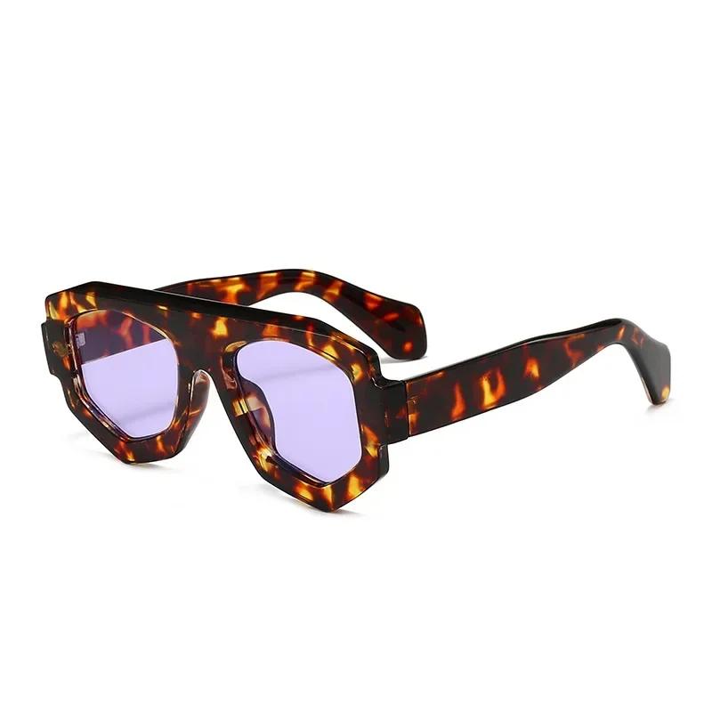 New Fashionable Irregular Women's Sunglasses Outdoor Trendy Personality Large Frame Travel Street UV400 Protective Glasses