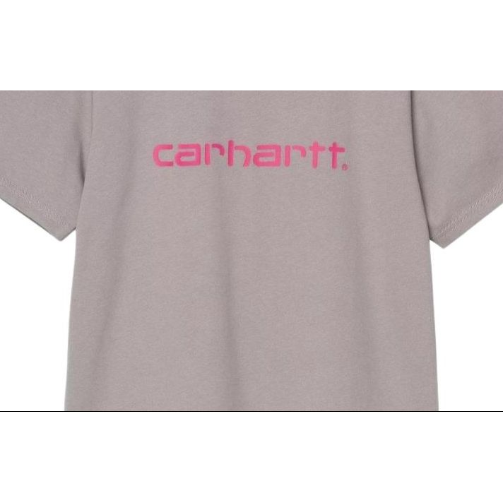 Carhartt WIP Lettered Crew Neck Short Sleeve T-Shirt Men Tops Gray I031047-2VB-XX