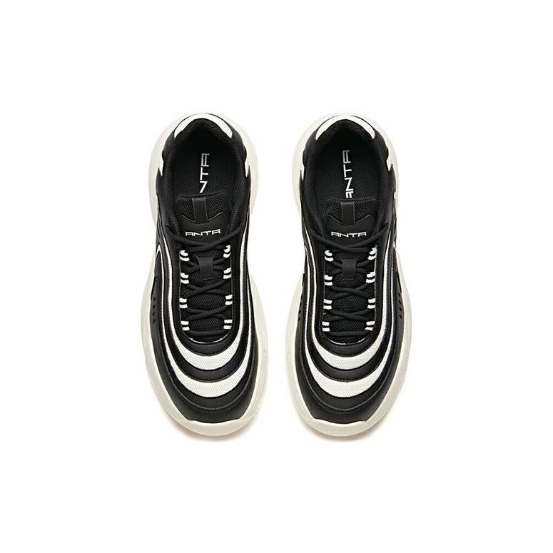 Anta Low Top Casual Shoes Men's Black White 111948823R-1