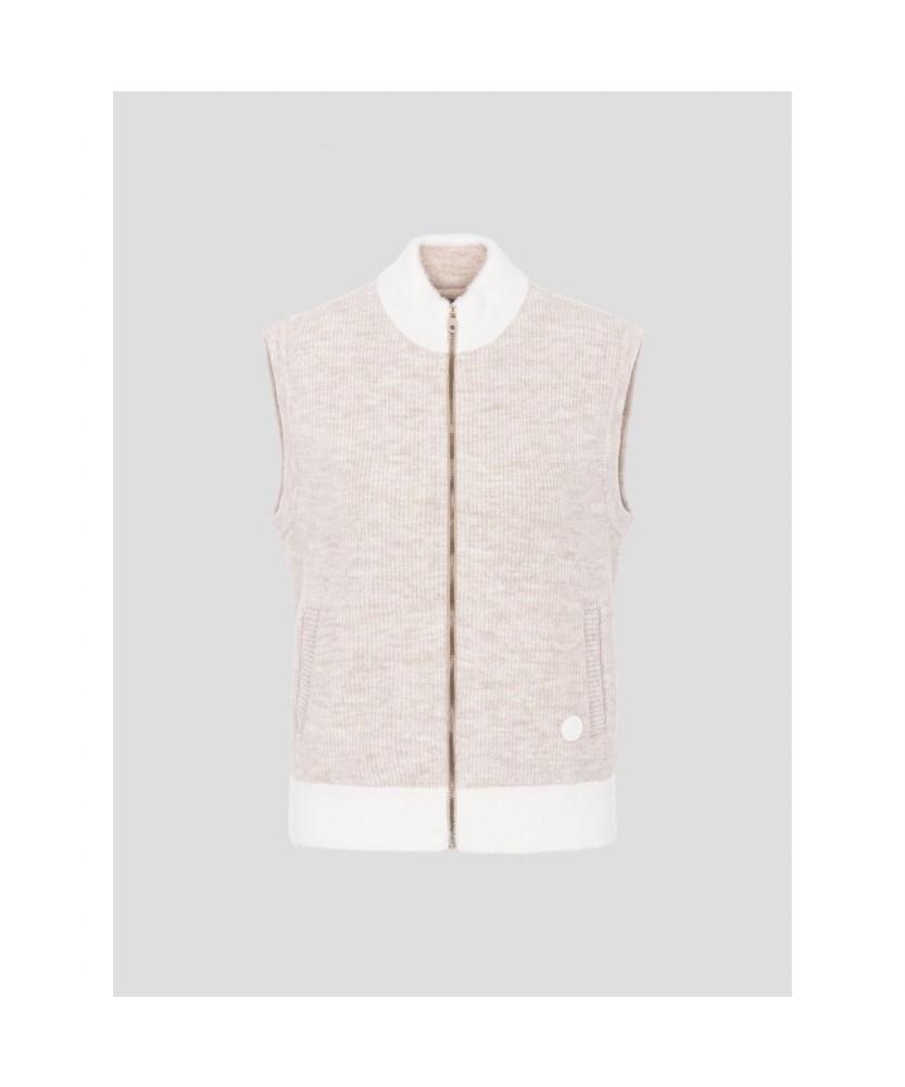 Beanpole Golf Women'S Windproof Full-Zip Vest - Beige