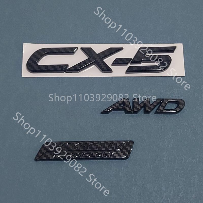 For Mazda 2 3 6 CX-5 CX-50 CX-30 CX-60 CX-90 SKYACTIV G SKYACTIV AWD Black Rear Trunk Tail Logo Sticker Emblem Deca Yvmsj22
