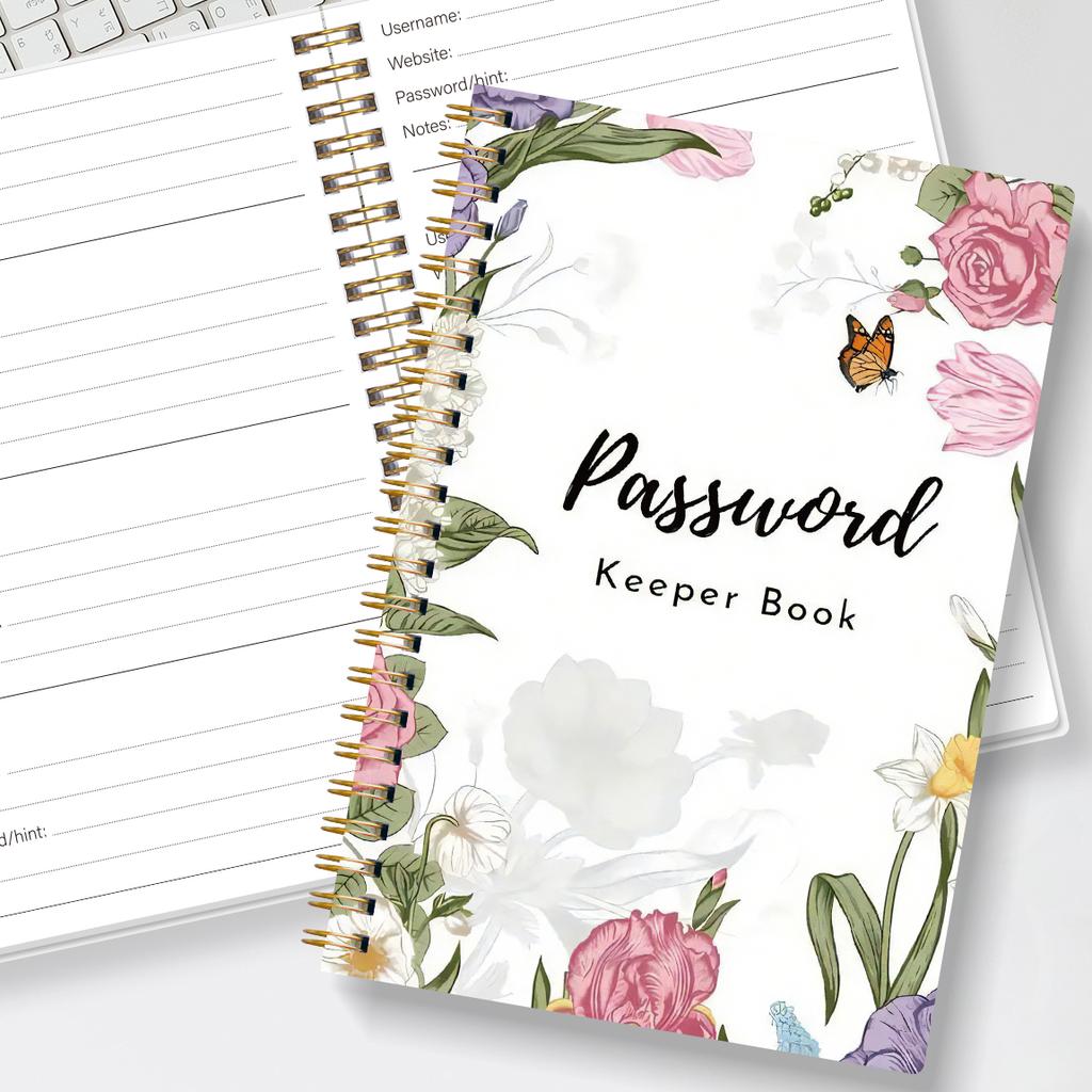 A5 Passwortbuch, Internetkonto- und Website-Login-Organizer, Notizbereich, Perfektes Passwortjournal zur Verwaltung der Cybersicherheit