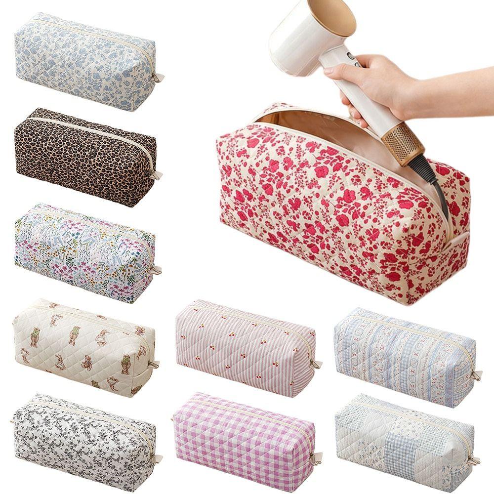 Portable Quilting Cotton Hair Dryer Storage Bag Dustproof Multifunctional Carrying Case Large Capacity Curler Storage Bags