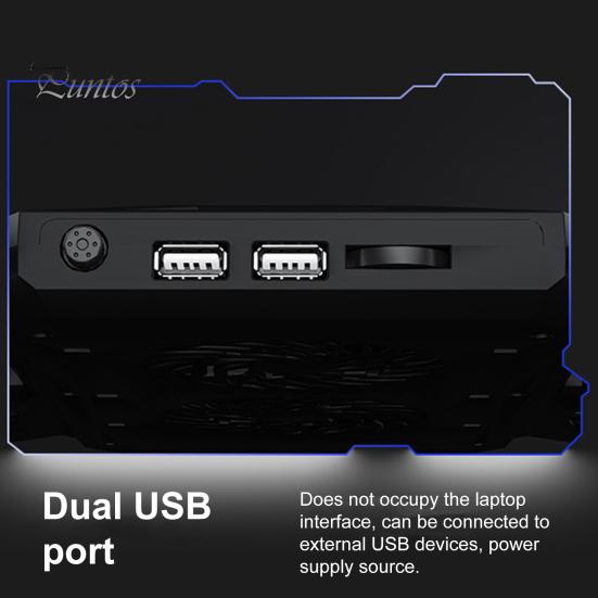 Подставка для охлаждения ноутбука с RGB-подсветкой, регулируемая по высоте, с низким уровнем шума, портативная подставка для ноутбука, игровая охлаждающая подставка для ноутбука