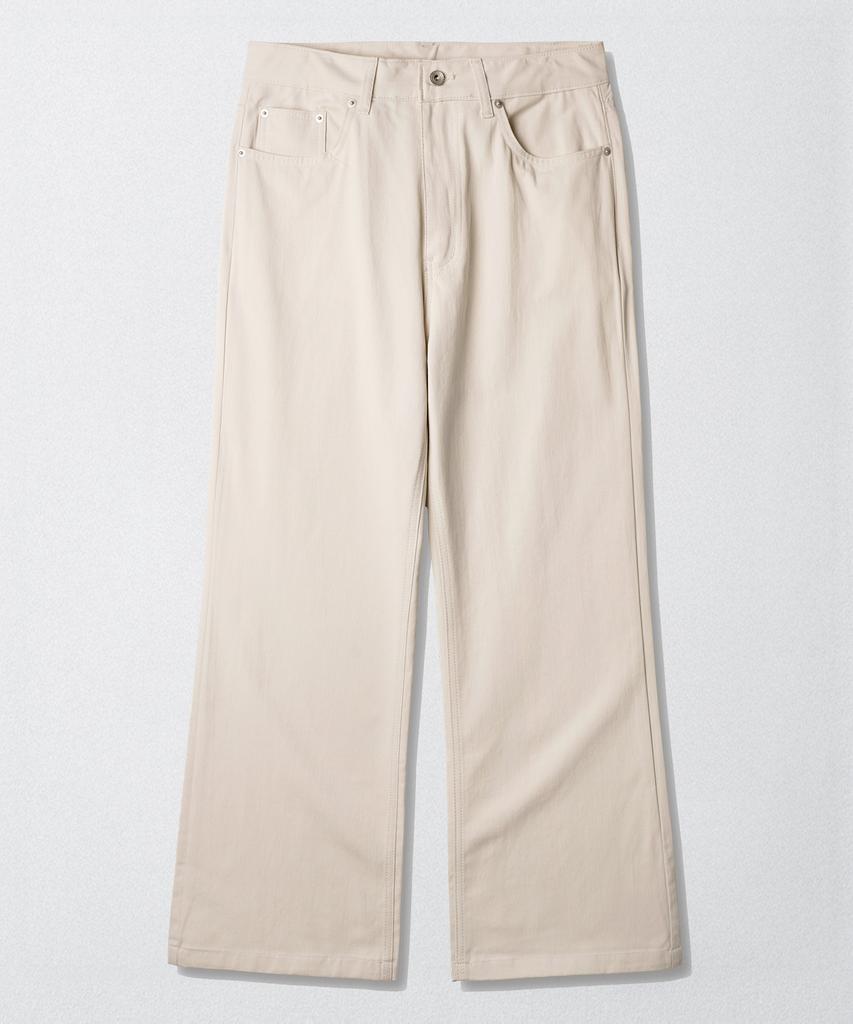 JEMUT Lost Flare Cotton Pants Cream Julp2653