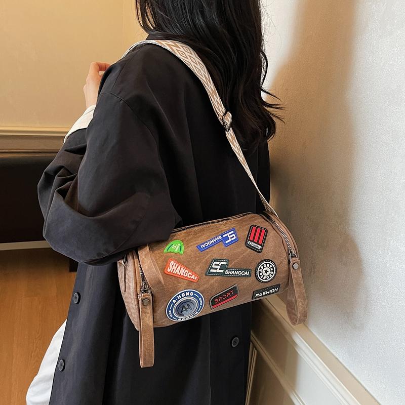 Shoulder Bag Women's Crossbody Bag Shopping Mobile Phone Bag Cylinder Bag