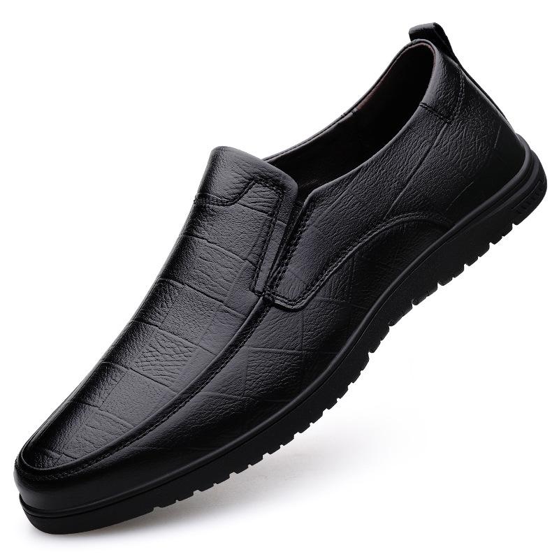 Men's Cowhide Loafers - Slip-on Driving Casual Business Formal Leather Shoes for Spring & Autumn