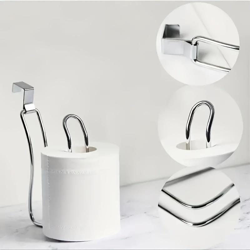 

Металлический держатель для туалетной бумаги, экономящий место - Легкая установка, Органайзер над бачком для рулонов и полотенец, Стильное решение для хранения в ванной, Хозяйственные крючки