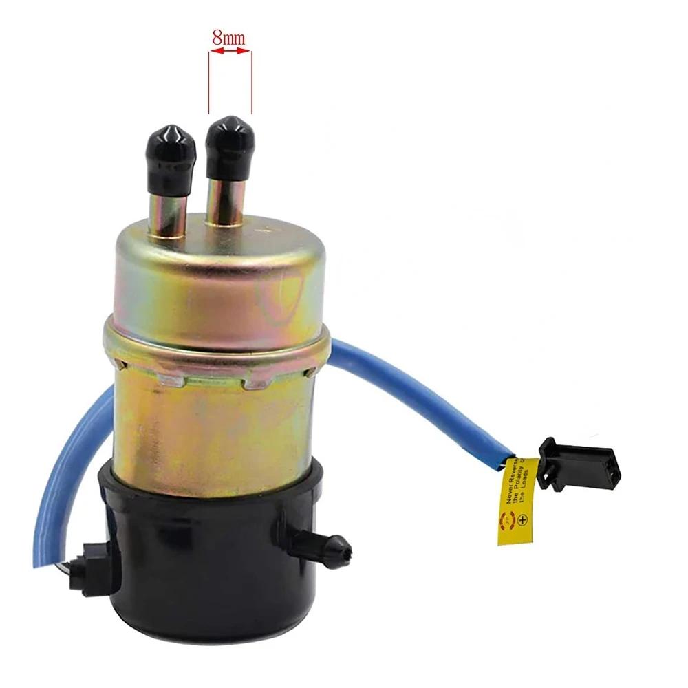 8mm 12v 60LPH Fuel Pump Replaces Filter + Rubber Hose for Kawasaki Mule 3020 3010 3000 2510 2520 1000 1992 ~ 2005 2006 2007 2008