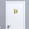 Toilet Room Sign Decorative Bathroom Sign for Hotel Bar Restaurant Mirror Wall Signo Signe De Toilette
