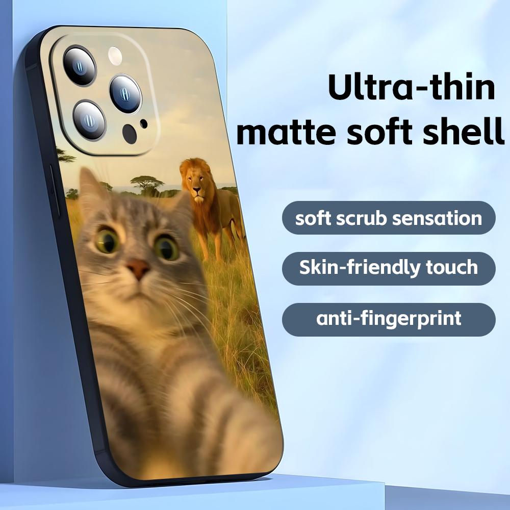 Cute animals   Phone Case For iPhone17 16 16e 15 14 13 12 11 Plus Mini Pro Max Soft black Shockproof Cover iPhone 16 Pro