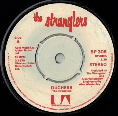 Δίσκος 7 ιντσών STRANGLERS - Duchess BP308 United Artists UK Rock Μεταχειρισμένο