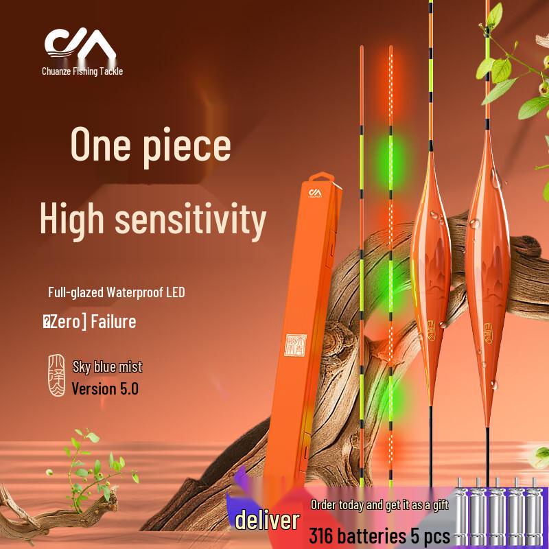 Chuanze Tianqing Luminous Fishing Float Float + Box + 5pcs 316 Battery