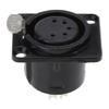 5-core XLR Connector Female Jack Socket Panel Mounted Type Square Shape Base