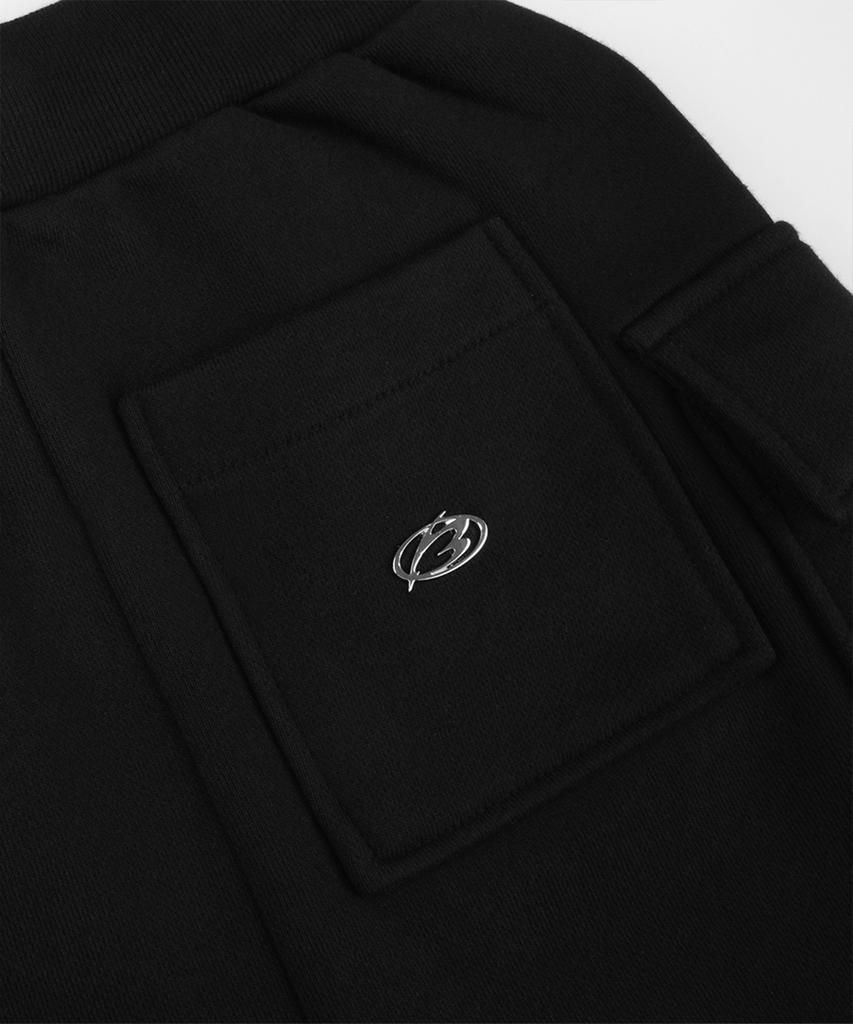 More Than Black Logo Cargo Sweat Skirt