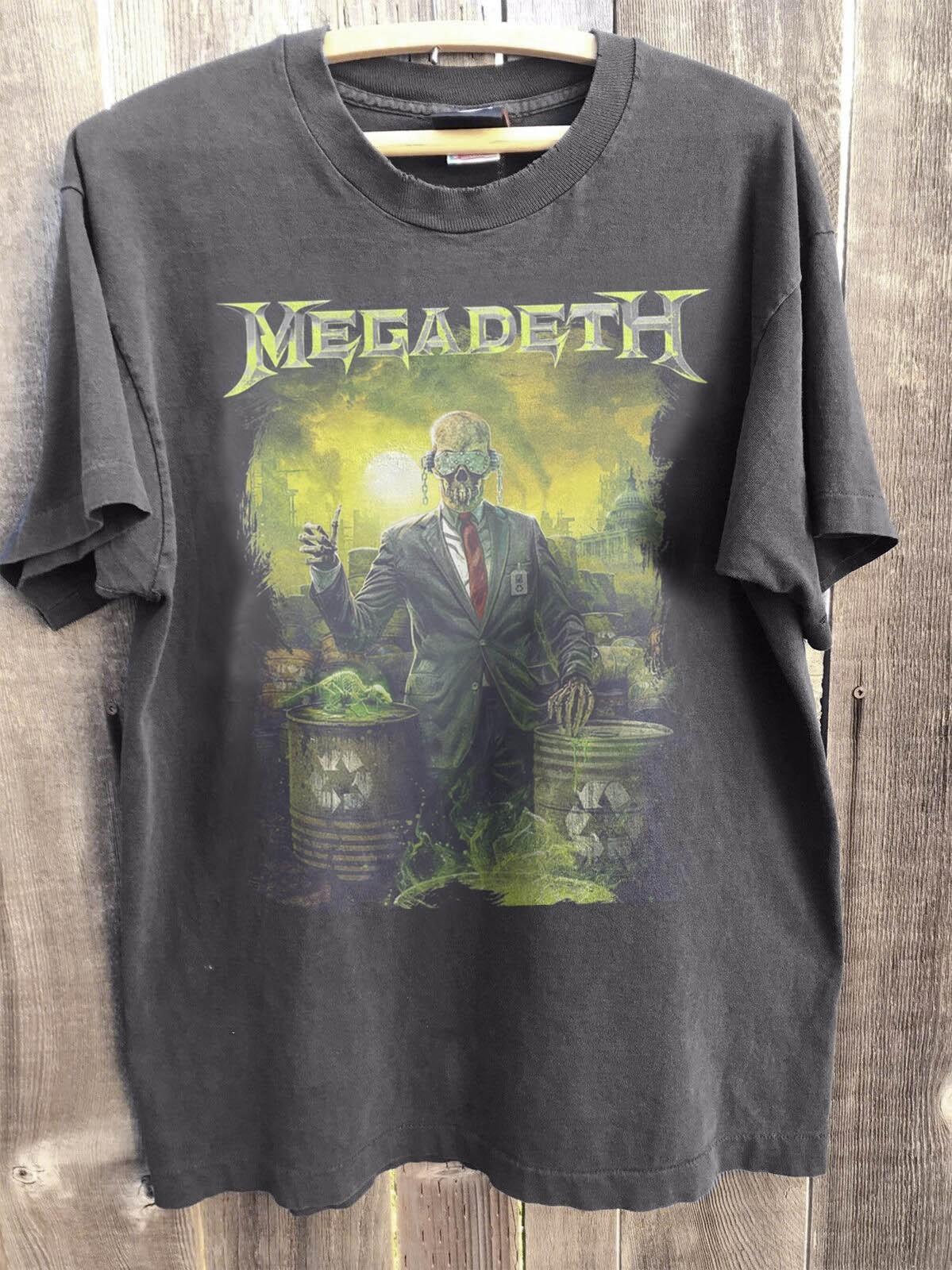 NEW!! Megadeth Toxic Vic Rattlehead Charcoal T-shirt Size S-5XL XXL
