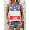 Summer Simple Striped 3D Print Tank Tops Women Fashion Streetwear Oversized O-Neck Vest Off Shoulder Sleeveless Woman Camisole