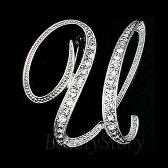 Versatile Rhinestone Alphabet Brooch: Men's Metal Lapel Pin Badge