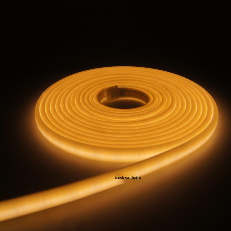 Waterproof Flexible COB LED Light Strip for Indoor/Outdoor Use, 110V/220V, Ideal for Living Room Ceiling and Background Wall.