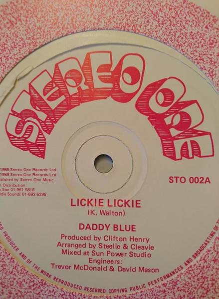 12inch Record DADDY BLUE / ECCLETON JARRETT - Lickie Lickie / Cannot Stop STO002 Stereo One 1988 UK Reggae, Ska & Dub Used