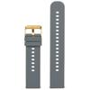 Rubber Watch Strap U27 - Dark Grey/Gold - 22Mm