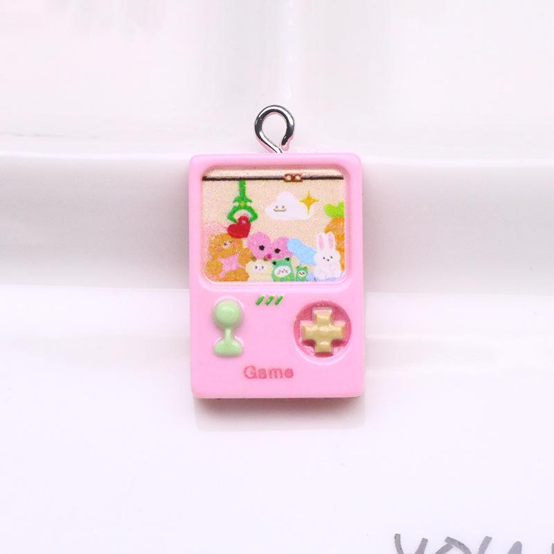 6pcs Cartoon Game Console Flat Back Resin Cabochon Cute Funny Pendant Flatback for Earring Keychains Diy Jewelry Make