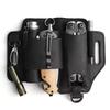 Outdoor EDC Cowhide Tool Holster Multitool Sheath Camping Survival Flashlight Pocket Organizer Key Holder Genuine Leather Tools