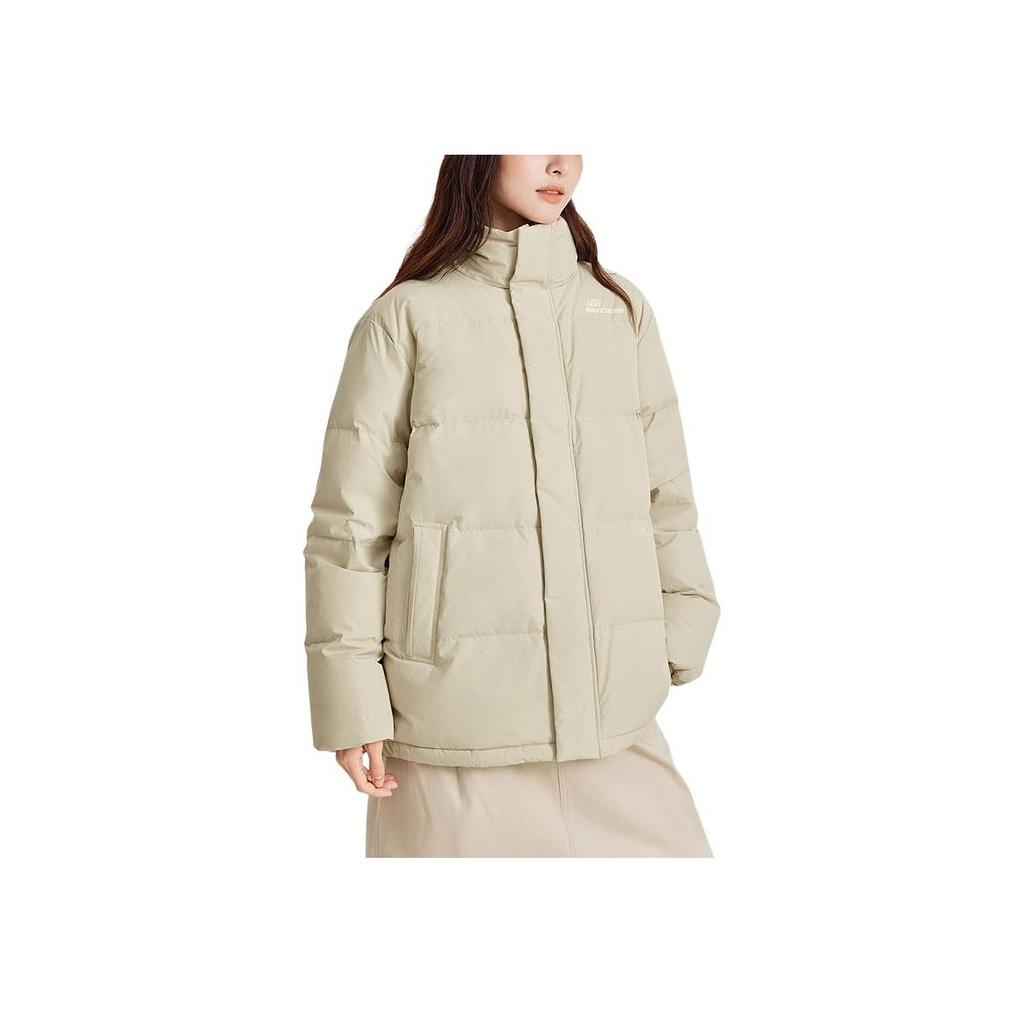 Skechers Teflon Three-Proof Short Down Jacket Unisex Outerwear Light-Coffee L324U108-0046