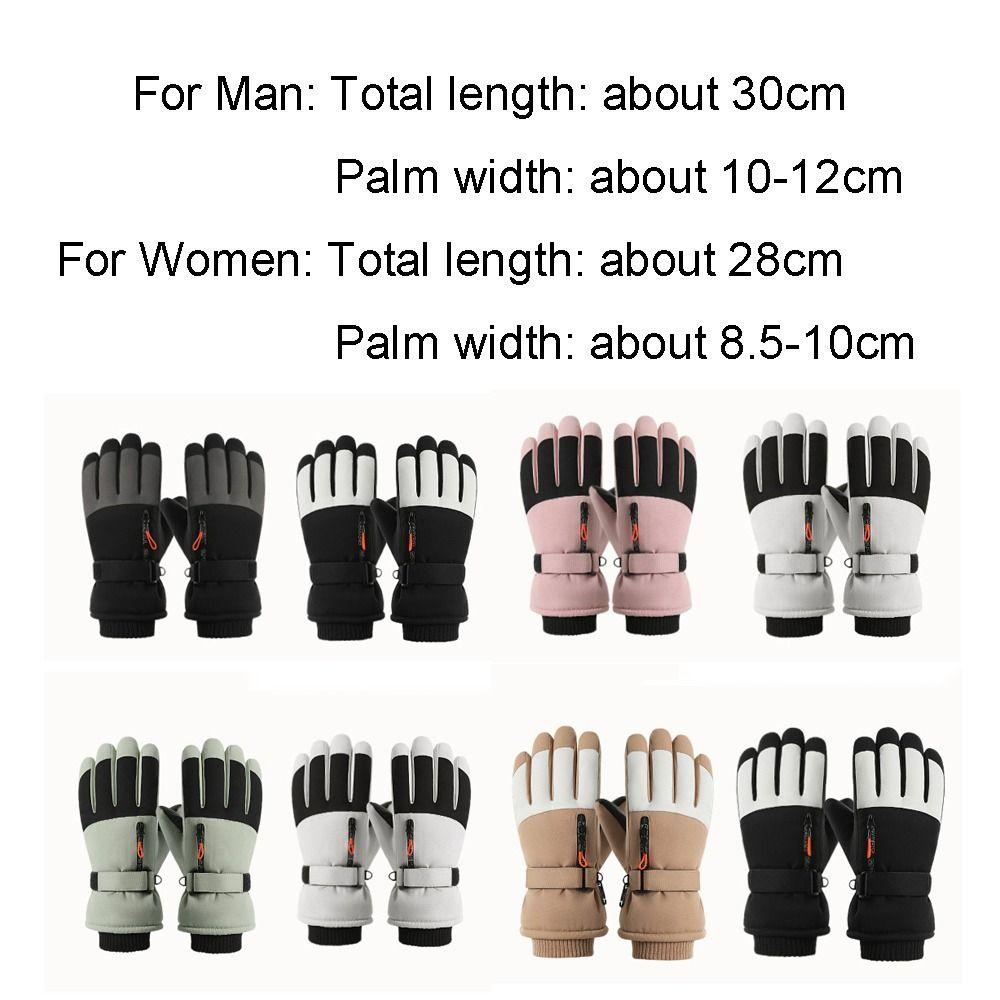 Touch Screen Plush Winter Warm Gloves Waterproof Motorcycle Cycling Gloves  For Women Man