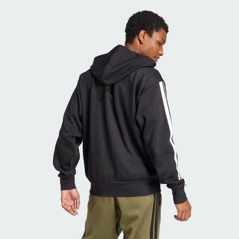 adidas Men's Sport Style 3-Stripes Hooded Knit Jacket